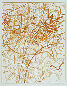 Eckart  Print:  Grass, leaves and feathers.