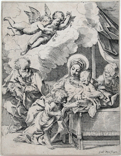 Etching after Guido Reni: The Holy Family with the Infant St. John and St. Elizabeth.